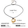 Uworld  Vintage Stainless Steel Water Drop PU Leather Necklace for Women Statement Fashion Jewelry Accessories New
