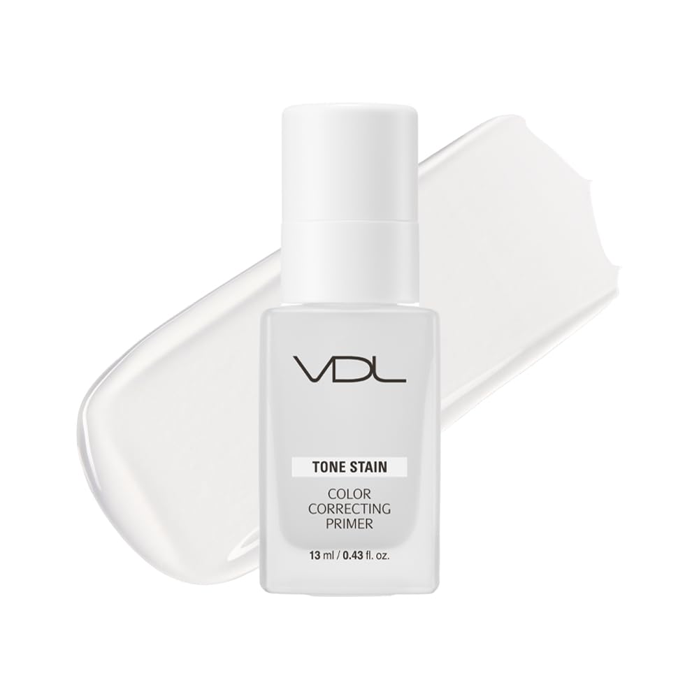 VDL Tone Stain Color Correcting Primer 00 Highly Dewy Prevents Makeup from Korean Trial Size 13ml Clear, Moisturizing, Skin, Long-Lasting, Smudging,