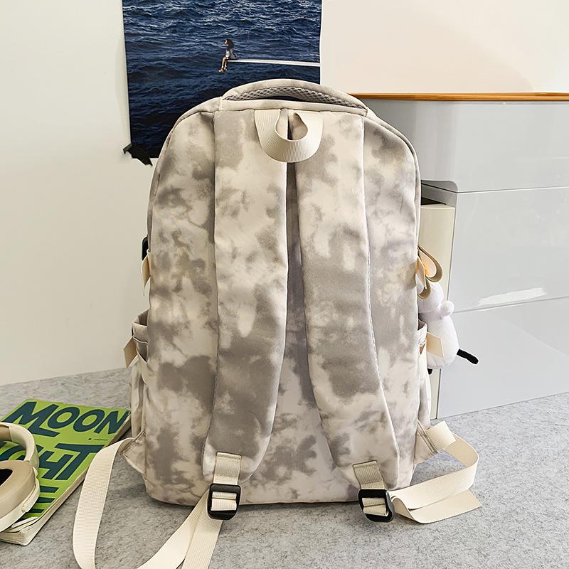 School Bag High Value Letter Back Couple Solid Color Casual Simple Light Outdoor Large Capacity