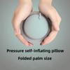 Verstellbares aufblasbares Nackenkissen, Taillenkissen, tragbares aufblasbares Kissen mit Augenmaske, Ohrstöpseln, Handtasche