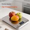 Stainless Steel Digital Kitchen Scale 1G Precision 5Kg Capacity Tare Function For Cooking Baking Food Weighing