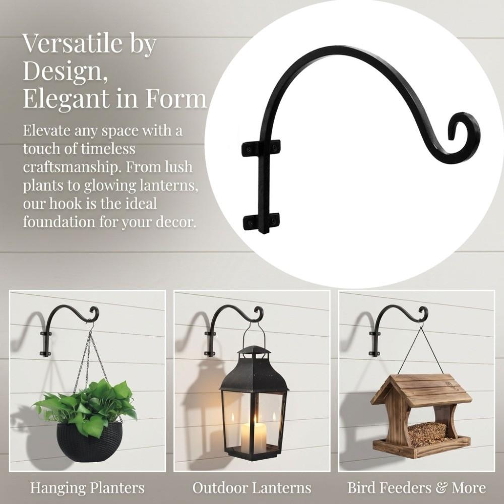 Heavy Duty Hanging Plant Brackets 12/16In Flower Basket Hooks Outdoor Wall Mount Outdoor Use