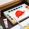 MEEDEN Ceramic Mini Watercolor Palette, 18 Holes & Large Mixing Compartments, Easy to Clean, White, 20.3 x 1.9 x 14 cm