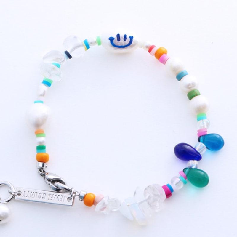 jewelCOUNTY HAPPY THINGS BLUE SMILE BEADS BRACELET
