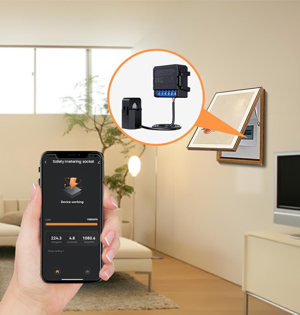 WPM16-2 2 Channels Tuya Smart WiFi Energy Monitor 80A Current Meter Real Time Power Consumption Tracker