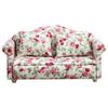 Living Room Sofa Set 1/12 Scale Wooden Base Cloth Covered Mini Furniture for Doll House Accessories and Collectibles