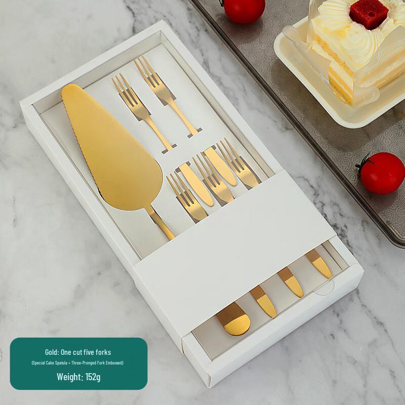 Stainless Steel Cake Knife and Dessert Fork Set