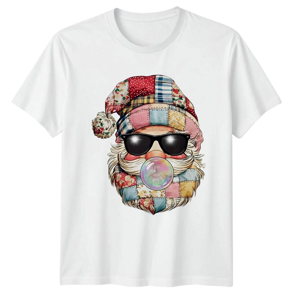 Cool Santa Bubblegum Christmas Holidays Unisexs TShirt Unisexs Graphic Unisex Top S