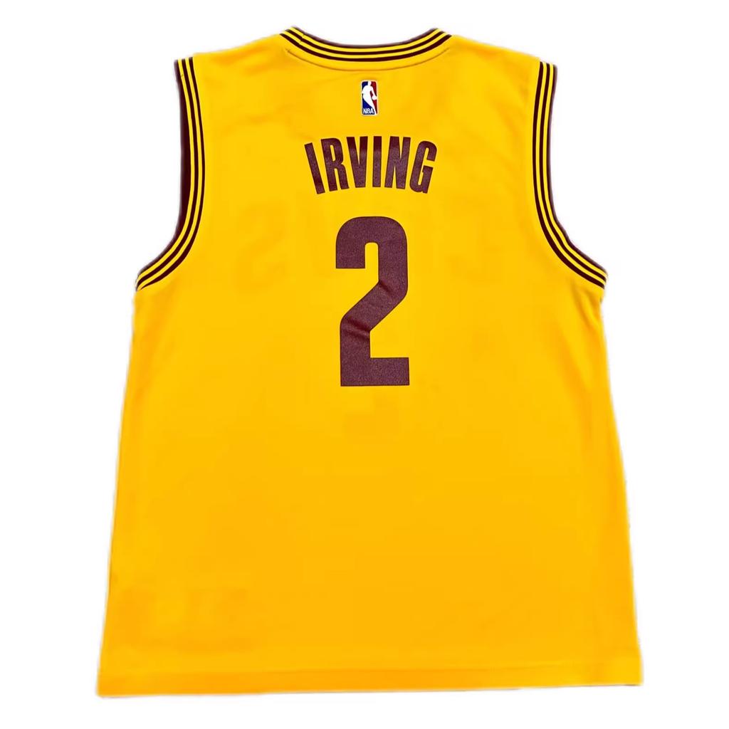 Adidas X NBA Collaboration Cavaliers Kyrie Irving #2 Print Comfortable Round Neck Sleeveless Basketball Jersey Unisex jersey Yellow 7818A-3CC-AEB1515