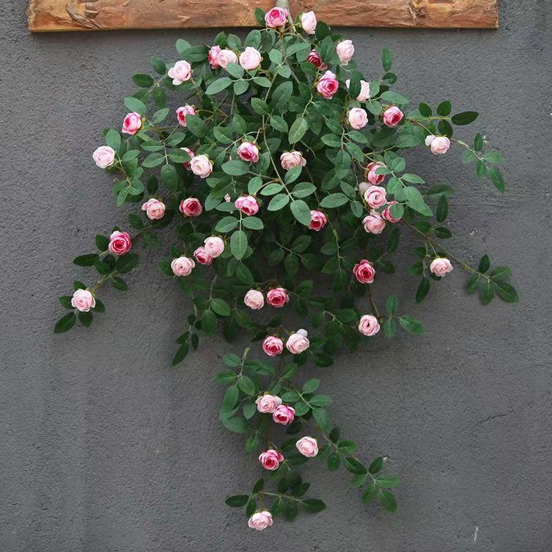 Artificial Rose Vine Wall Hanging for Indoor Decoration