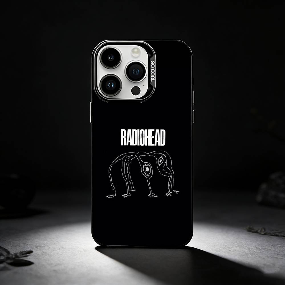Classic R-Radiohead Rap Band Phone Case For iPhone 17,16,15,14,13,12,11 Plus,Pro Max,XS,Colored silver phone case