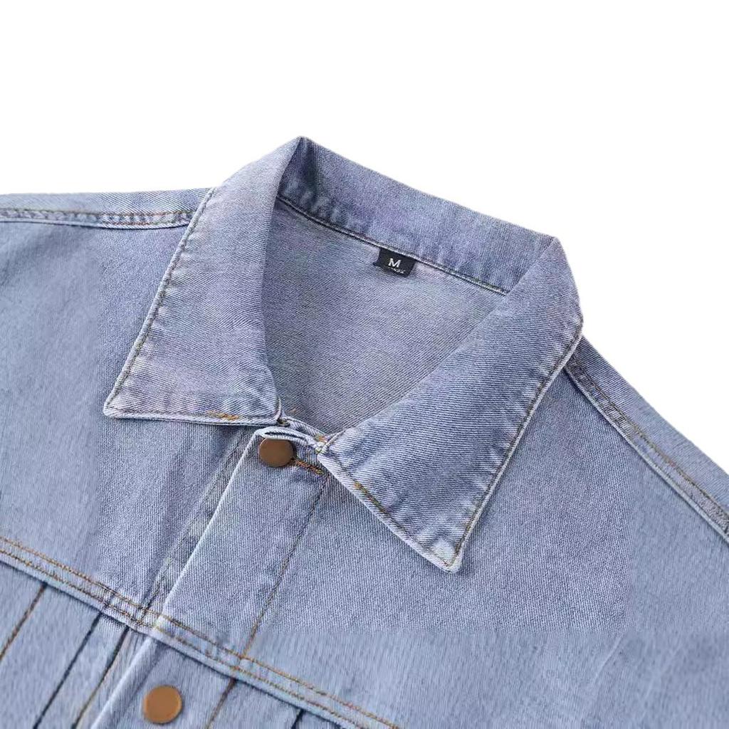 Denim Lapel Denim Jacket Casual Trendy Loose Versatile Denim Jacket