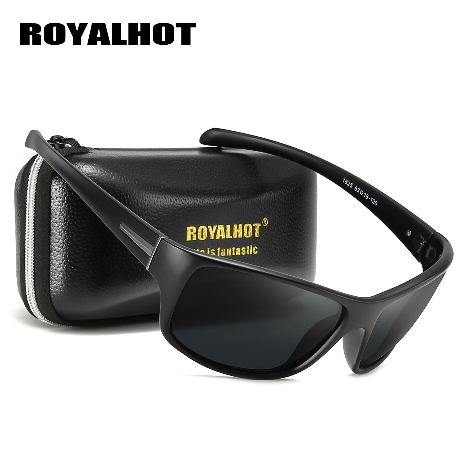

RoyalHot унісекс поляризовані ретро спортивні сонцезахисні окуляри вінтажні сонцезахисні окуляри ретро окуляри відтінки, UV400 чорний