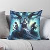 The 3 Norns Wyrd Web Square Pillowcase Polyester Linen Velvet Pattern Zip Decor Bed Cushion Cover