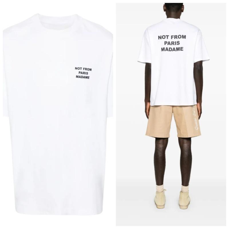 2025 From Paris Madame T-shirt Men's Not Y2k Tops Cotton Tees Letter Printing Short Sleeve Luxury Brand T-shirt Men's Clothing