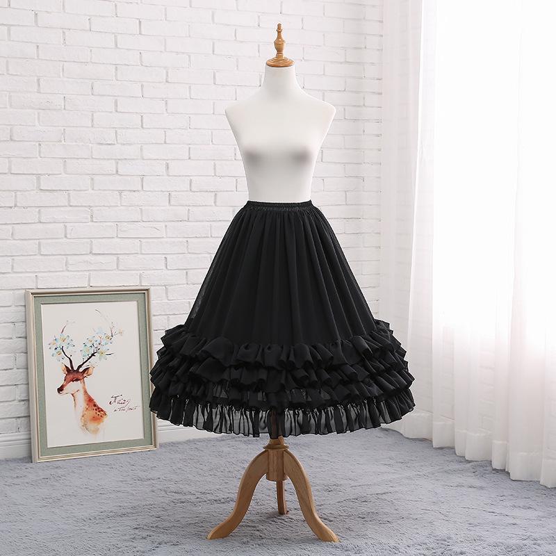 Lolita Petticoat Adjustable Fishbone Underskirt for Soft Girl Style