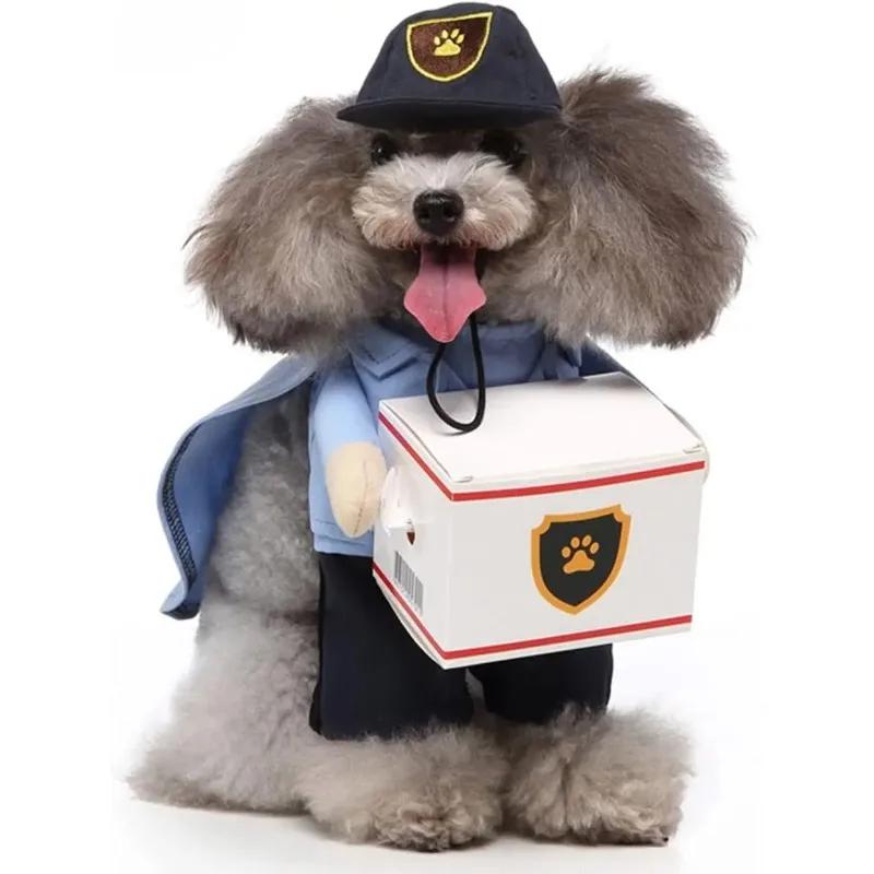 Kreatywne Ubranka dla Psa Stojące Transformacja Zabawny Kostium dla Psa Śliczna Dekoracja Poliestrowa Ubranka dla Psa Małej Rasy Transformacja Świąteczna Produkty dla Zwierząt