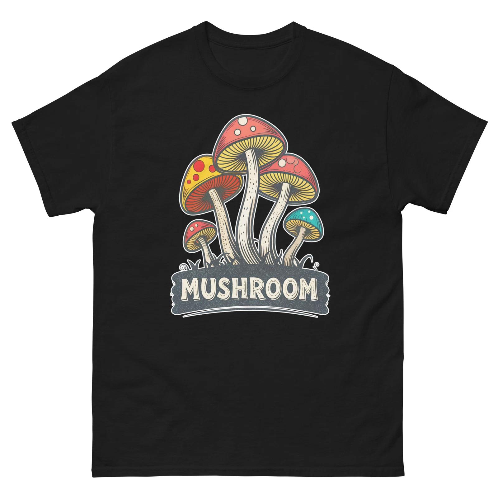 Mushroom Fruits Vegetables Fresh Food Groceries T-Shirt L