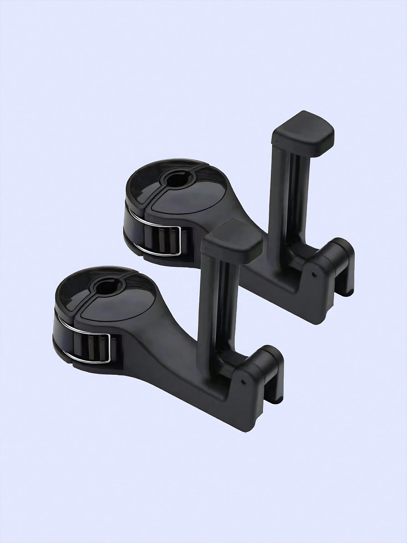 

2Pcs 2-in-1 Car Seat Hook Phone Holder: 360° Rotatable, Secure Lock, Soft Silicone, ABS, Hidden Design, Fits 2.1-3.9 Phones чёрный