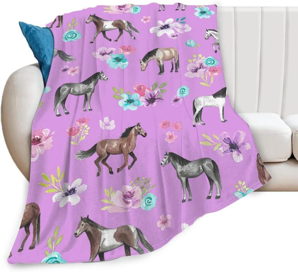 Highland Print Kuhdecke Tier Blume Überwurfdecken Plüsch Bettwäsche Flanell