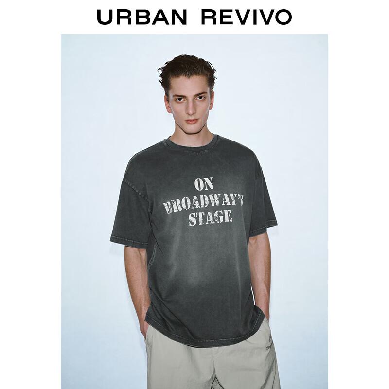 UR Men s 2025 Summer Color-block Letter Print T-shirt XS