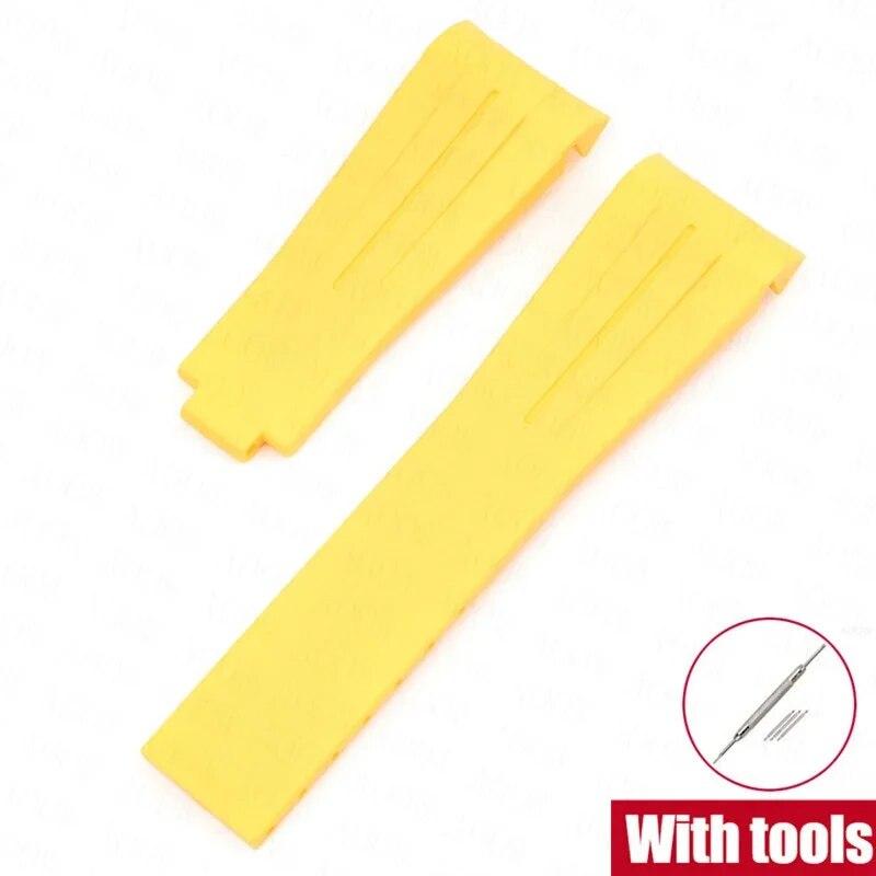 Rubber Watch Band Fit for Omega X Swatch Moonswatch 20mm Stainless Steel Folding Buckle Men Women Curved Replace Strap for Rolex