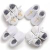 Neugeborene Baby Weiße Taufschuhe Weich Rutschfest Kleinkind Junge Mädchen Taufe Goldenes Kirchenkreuz Sohle Kleinkind Erstlaufer Schuhe