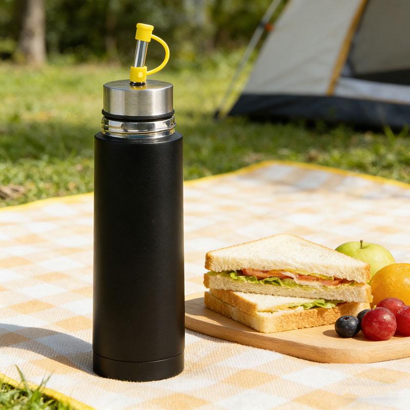 S45 3-in-1 Yerba Mate Gourd Cup with Thermos Stainless Steel Straw Mate Bottle Thermal Mate Cup with Built-in Bombilla 500/750ml