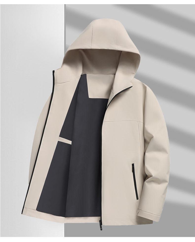 Men's Thin Hooded Cropped Jacket: Spring-Autumn 2026 Business Casual Outerwear