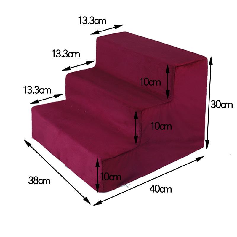 Dog Stairs 3-Step for Small Dogs and Cats to Get on Bed and Furniture/Windows, Pets Can Climb, Sit, or Perch to Look Out Windows