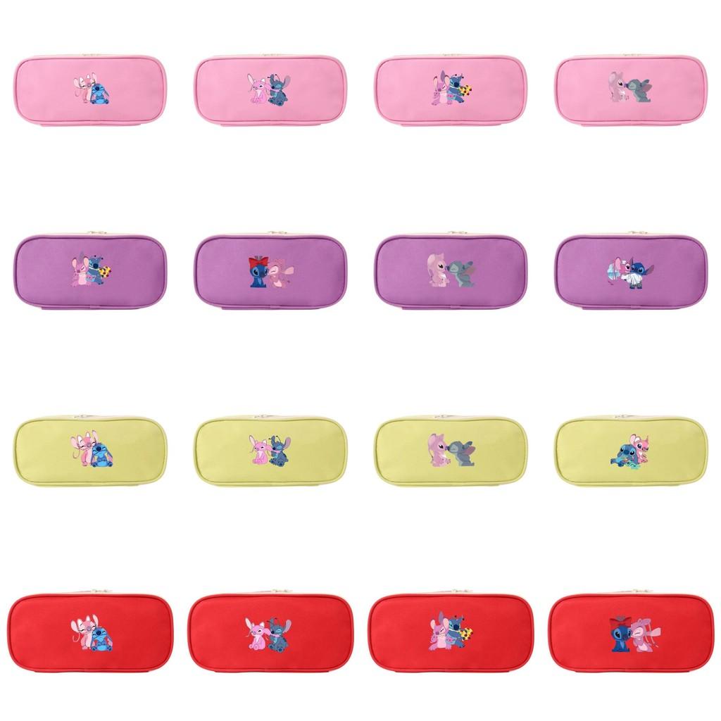 Stitch Colorful Pencil Case Canvas Storage Bag For Elementary School Students
