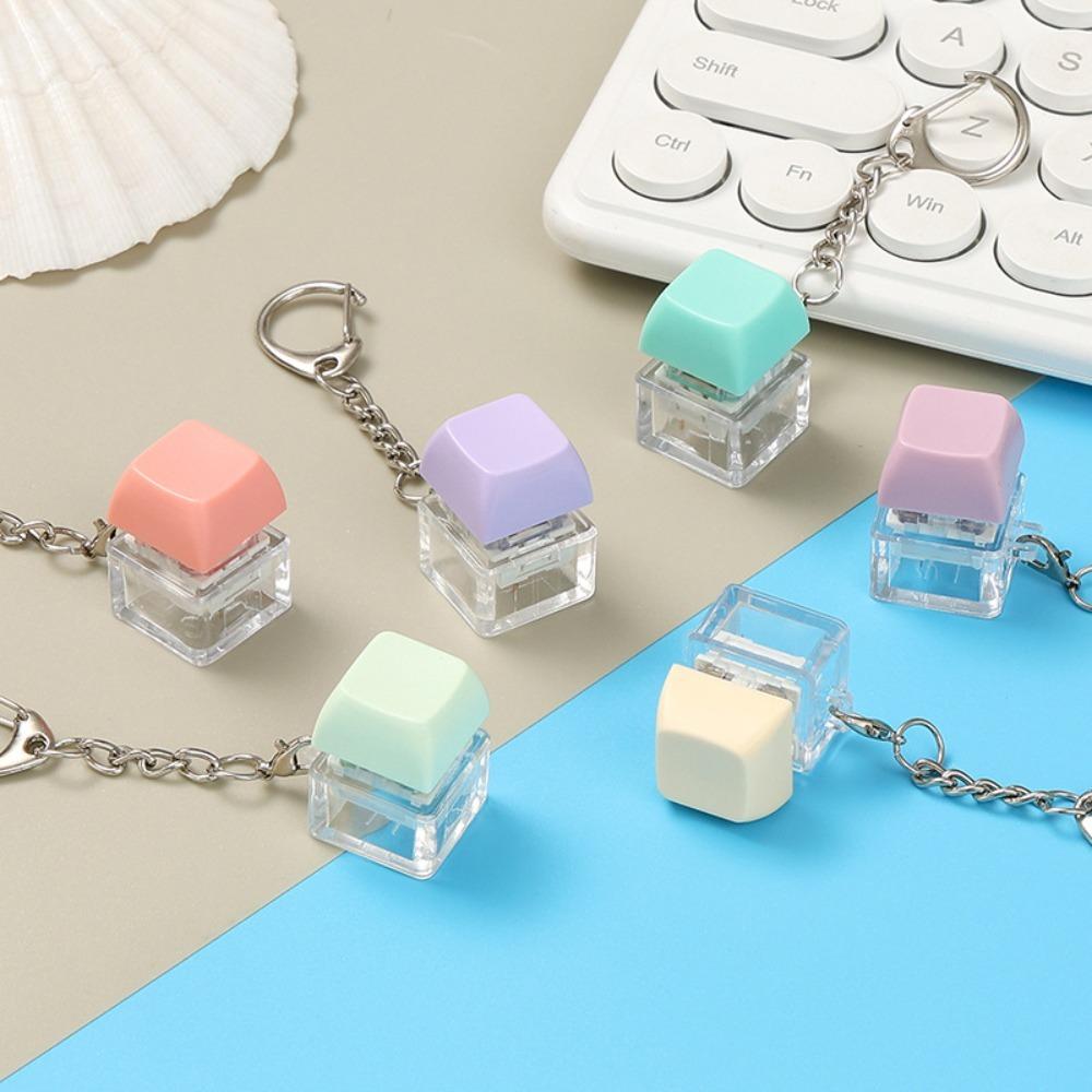5-20 Pcs Silent Echo Fidget Keychain Keyboard Stress Relief Office Classroom Quiet Noisy Scene Xmas Ny Party Favors No Battery