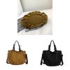 Retro Japanese Canvas Shoulder Bag Large Capacity With Inner Pockets For Students And Work