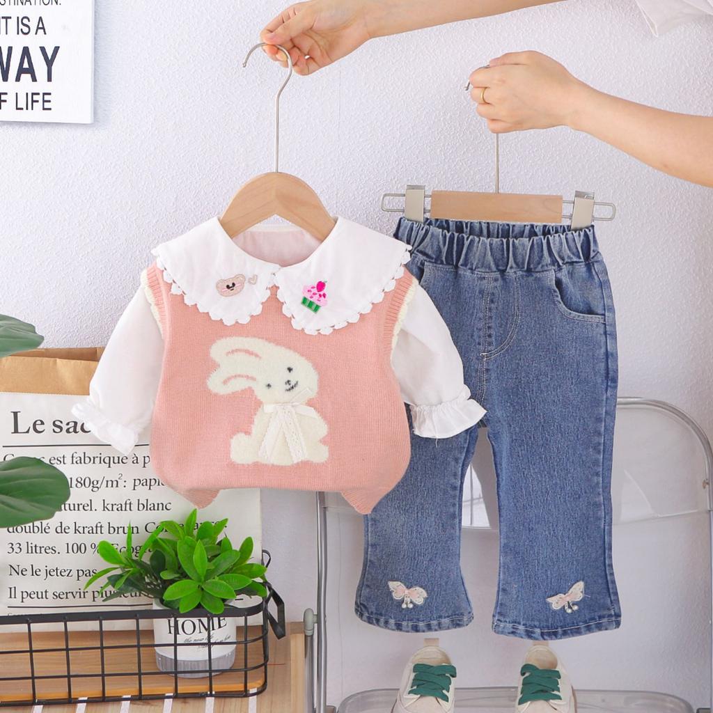 Kids Casual Long-Sleeve Set, Comfortable Daily Wear Outfits