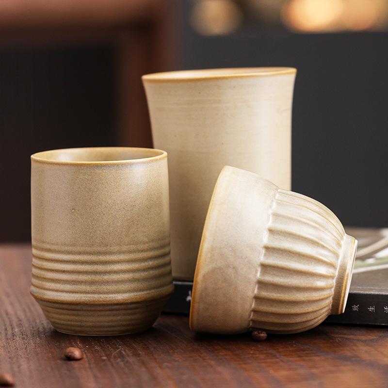 Retro Kiln-Changed Ceramic Coffee Cup American Latte Latte Flower Cup High Value Water Cup