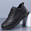 New High Quality Brand Men's PU Leather Casual Shoes Thick Soled Wear-resistant Hiking Shoes Trendy Gray Sports Shoes for Men’s