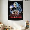 Custom Name Hellraiser Wall Tapestry Aesthetic Wall Hanging Printed Fabric Blanket Decorative Tapestries for Bedroom Living Room Home Decor