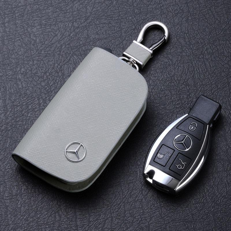 GLC GLB Leather Car Key Case Protection Auto Key Bag Key Chain Cover For Mercedes Benz W176 W177 W204 W205 W212 W213 W206 X156