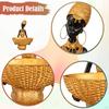 African Women Figurine Jewelry Earrings Rings Tray Desk Storage Resin Figure Sculpture Candy
