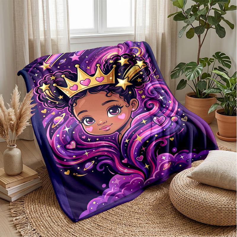 Magical Reading Journey Theme Blanket Lightweight Warm Flannel Blanket Decorative Throw Blanket for Home Decoration