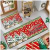 Christmas Festival Crystal Velvet Hallway & Kitchen Absorbent Floor Mat