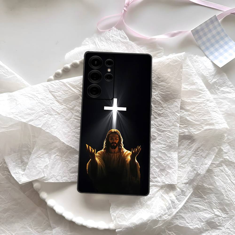 Christliches Jesus Kreuz Handyhülle Für Samsung S 24 Fe 25 Ultra Plus 20 Lite 21 30 22 23 24 22 Ultra 5G Fundas