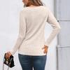 Autumn Casual Pullover with Loose Hollow Out Long Sleeved T-shirt Top