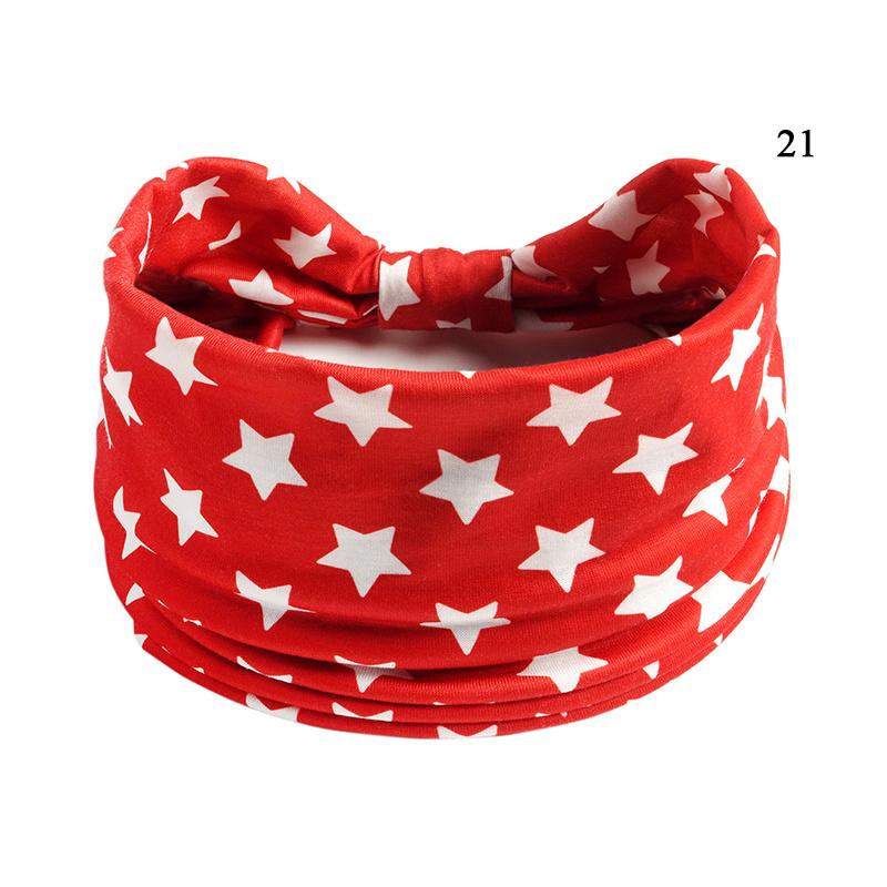 Christmas Printed Headband Sport Yoga Wide-brimmed Hairband Santa Claus Elk Elastic Hair Band Xmas Hair Accessories Headwear
