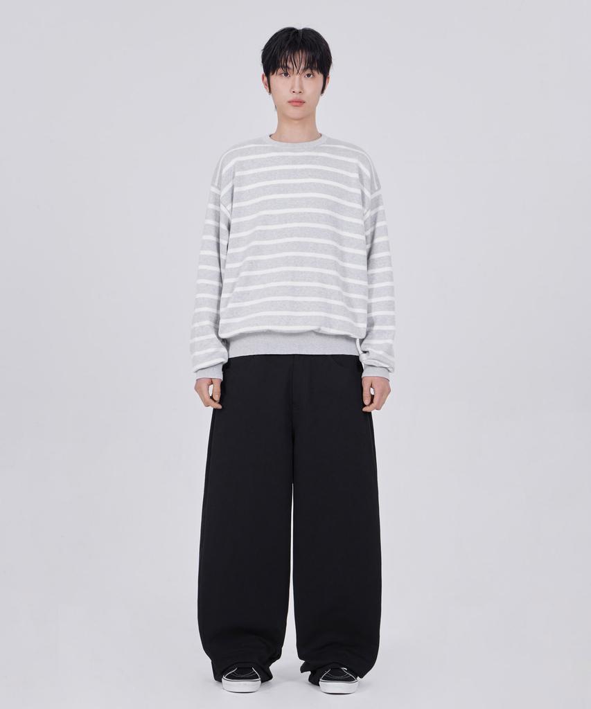 GLW Classic Striped Crop Knit Gray