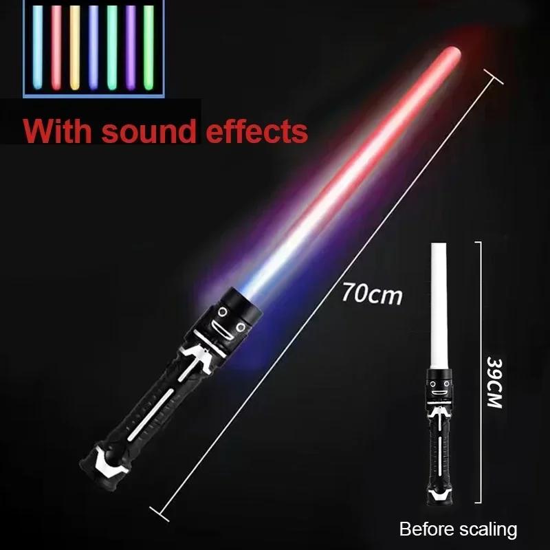 Laser Sword Lightsaber Red And Blue Double Saber Rave Transformation Children'S Gifts Cosplay Plaything Boy Cool Flashing Toys Anime