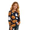 Children's Halloween Print Long Sleeve Neck T-Shirt for Boys Girls