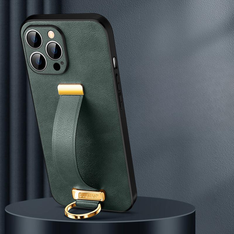 Suitable for IPhone 13, Phone Case, Wristband, Ring Stand, 14promax, Full Lens Cover, IPhone12, Shockproof and High-end