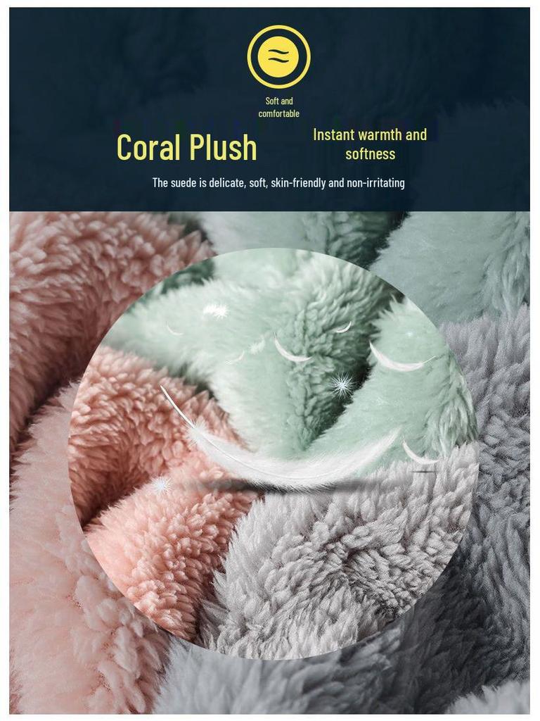 Women's Coral Fleece Stand Collar Zipper Jacket - Double-Sided Plush, Velvet-Enhanced, Thickened Winter Outwear