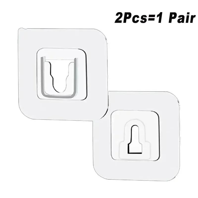2-40PCS Self Adhesive Double-sided Hook Snap Button Multi-Purpose Hooks Strong Transparent Suction Cup Wall Holder Wall Hooks